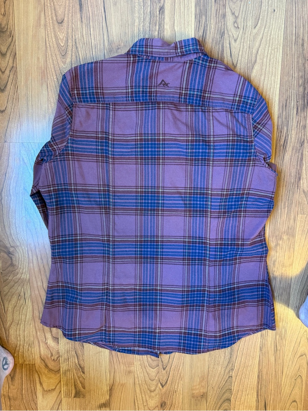 Ridgecut Women’s Button-Down Plaid Shirt - Rose/Burgundy - Picture 3 of 4